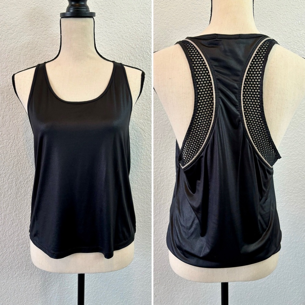 Koral Aerate Black Mesh Trim Performance Tank